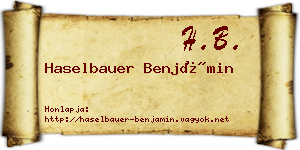 Haselbauer Benjámin névjegykártya
