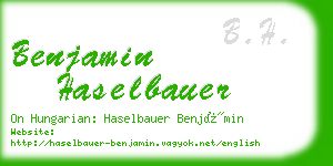 benjamin haselbauer business card